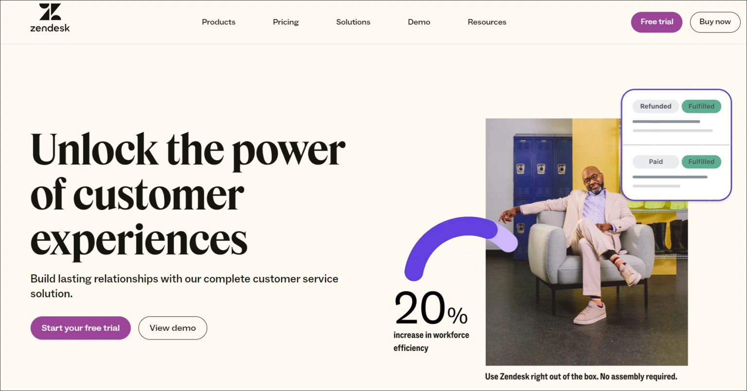 Zendesk customer service platform