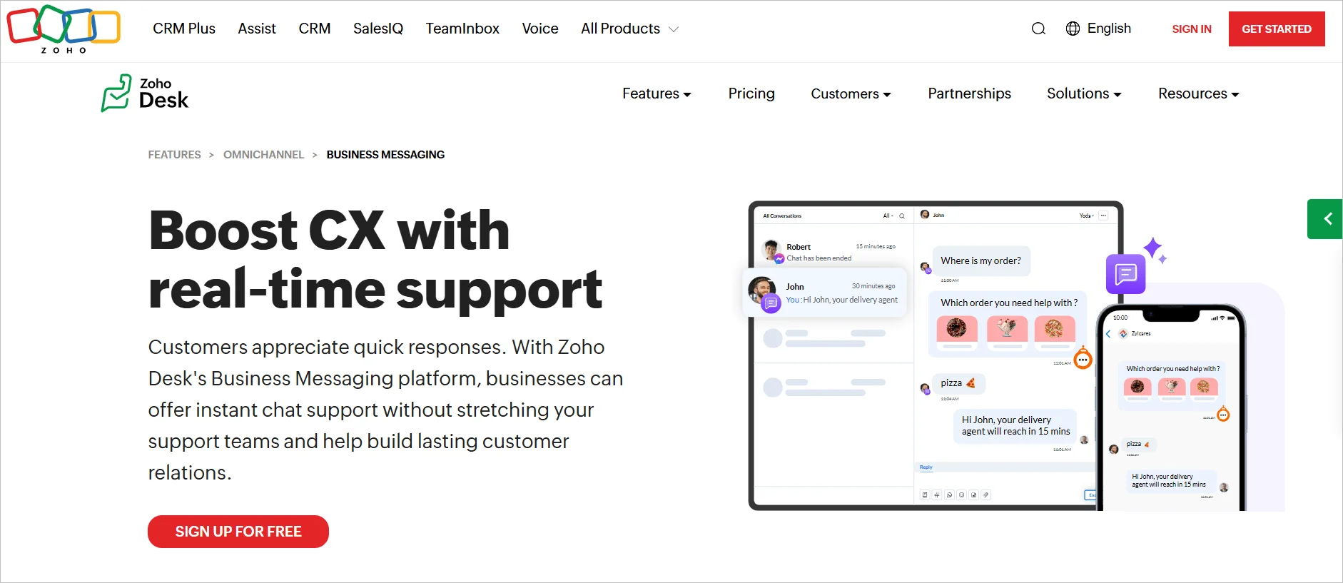 Zoho Desk Live Chat Software