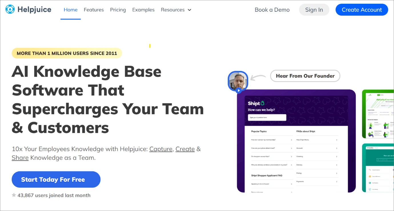Helpjuice home page