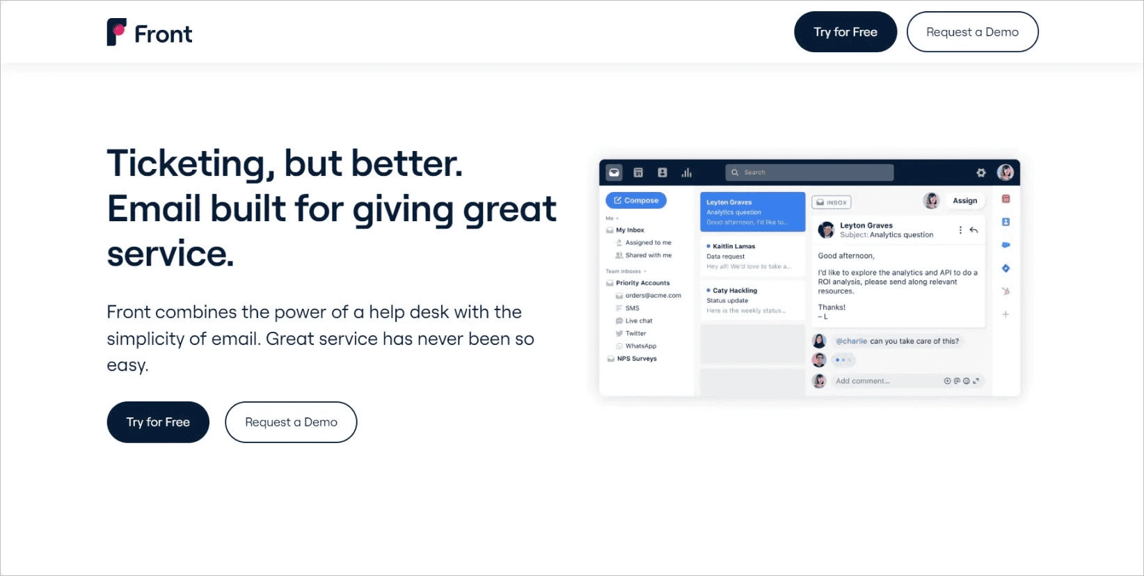 Front help desk