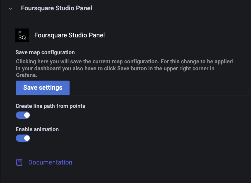 Save panel configuration